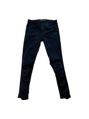Gorgeous Joe’s jeans black skinny ankle style woven knees mid rise made USA 29